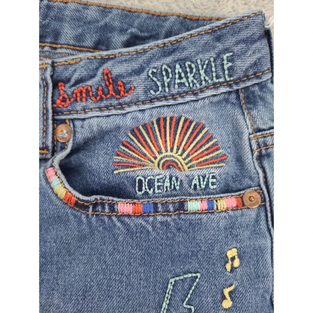 GAP Kids 1969 Grils Jeans Sz‎ 14R  Embroidered Ankle 50th Anniversary